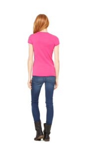 Stretch Rib | T Shirt publicitaire pour femme Fuchsia 3