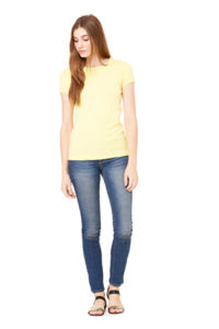 Stretch Rib | T Shirt publicitaire pour femme Jaune 1