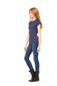 Stretch Rib | T Shirt publicitaire pour femme Marine 2