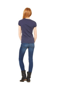 Stretch Rib | T Shirt publicitaire pour femme Marine 3