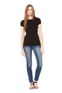 Stretch Rib | T Shirt publicitaire pour femme Noir 1