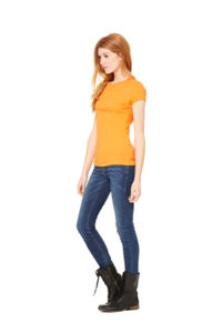 Stretch Rib | T Shirt publicitaire pour femme Orange 2