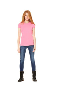 Stretch Rib | T Shirt publicitaire pour femme Rose 1