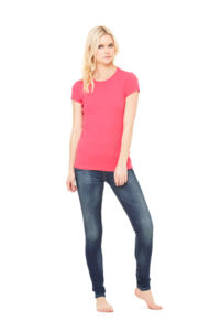 Stretch Rib | T Shirt publicitaire pour femme Rose 4