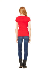 Stretch Rib | T Shirt publicitaire pour femme Rouge 3
