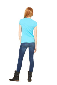 Stretch Rib | T Shirt publicitaire pour femme Turquoise 3