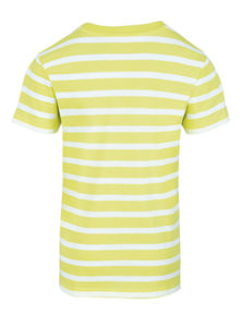 Stripes | T Shirt publicitaire pour enfant Blanc Jaune 12