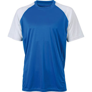 Syze | T Shirt publicitaire pour homme Bleu royal Blanc