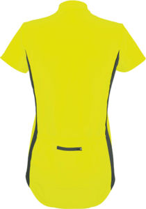 Vaje | T Shirt publicitaire pour femme Jaune Fluo Noir