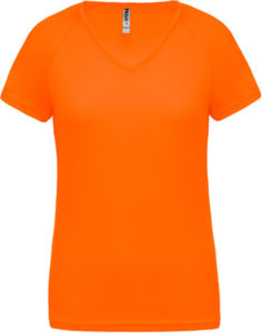 Viffu | T Shirt publicitaire pour femme Orange Fluo 1