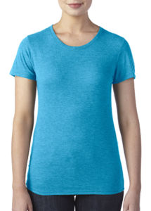 Vutoho | T Shirt publicitaire pour femme Bleu canard chiné 1