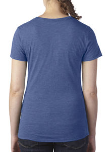 Vutoho | T Shirt publicitaire pour femme Bleu chiné
