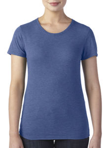Vutoho | T Shirt publicitaire pour femme Bleu chiné 1