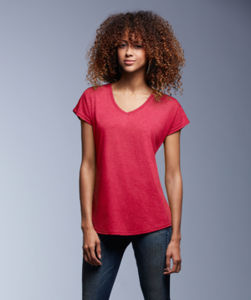 Zava | T Shirt publicitaire pour femme Rouge foncé 2