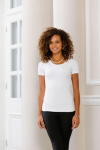 Zazu | T Shirt publicitaire pour femme Blanc 1