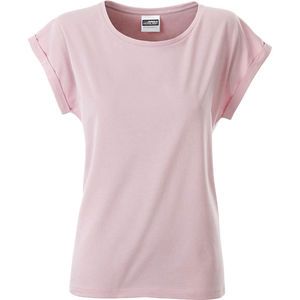 Zooba | T Shirt publicitaire pour femme Rose pastèle