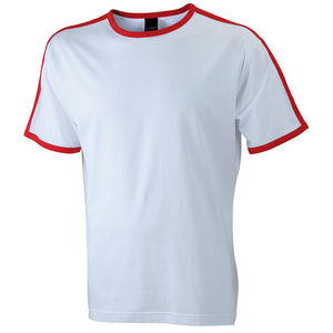 Zylly | T Shirt publicitaire pour homme Blanc Rouge