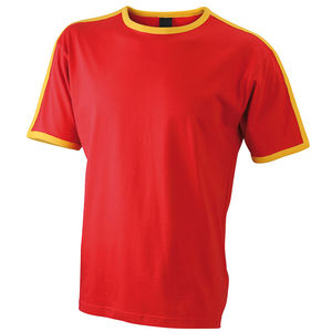 Zylly | T Shirt publicitaire pour homme Rouge Jaune Doré