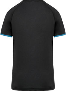 Duke | T Shirt personnalisé pour homme Gris foncé chiné Bleu tropical