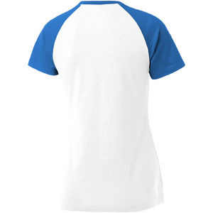 Femme Backspin | T Shirt personnalisé pour femme Blanc Bleu ciel 1