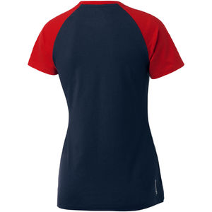 Femme Backspin | T Shirt personnalisé pour femme Marine Rouge 1
