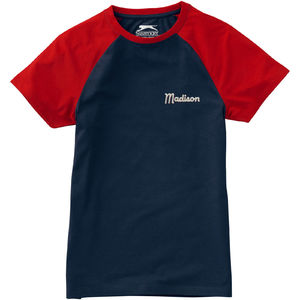 Femme Backspin | T Shirt personnalisé pour femme Marine Rouge 4