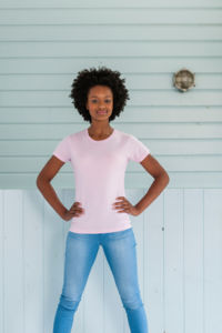 Ladies' Slim T | T Shirt personnalisé pour femme Rose 1