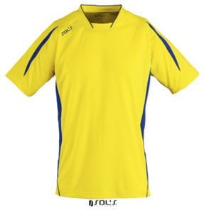 Maracana 2 Ssl | T Shirt personnalisé pour homme Jaune Citron Bleu royal