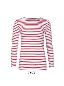 Marine Women | T Shirt personnalisé pour femme Blanc Rouge