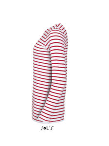 Marine Women | T Shirt personnalisé pour femme Blanc Rouge 2