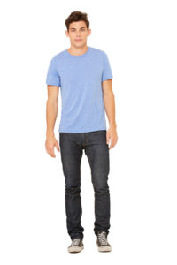 Nigge | T Shirt personnalisé pour homme Bleu Mélangé 3