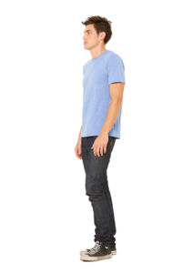 Nigge | T Shirt personnalisé pour homme Bleu Mélangé 4