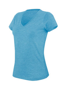 Peve | T Shirt personnalisé pour femme Bleu tropical chiné