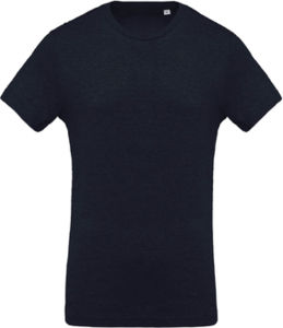 Qoba | T Shirt personnalisé pour homme Marine chiné 1