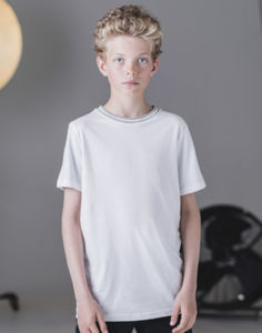 Recissi | T Shirt personnalisé pour enfant Blanc Gris chiné 2