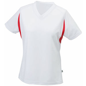 Ryroo | T Shirt personnalisé pour femme Blanc Rouge