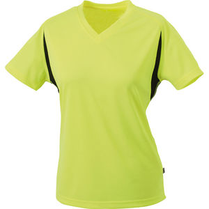 Ryroo | T Shirt personnalisé pour femme Jaune Fluo Noir