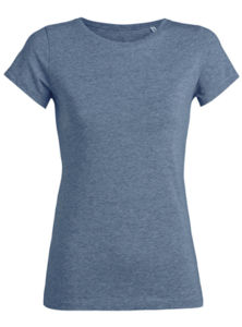 Wants | T Shirt personnalisé pour femme Bleu chiné 10