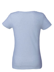 Wants | T Shirt personnalisé pour femme Bleu/Crème chiné 12