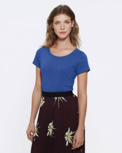 Wants | T Shirt personnalisé pour femme Bleu royal chiné