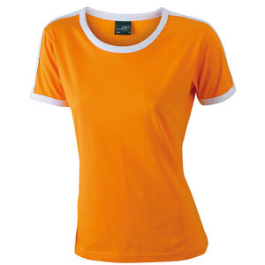 Xumoo | T Shirt personnalisé pour femme Orange Blanc