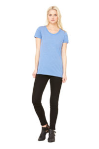 Zido | T Shirt personnalisé pour femme Bleu Mélangé 1