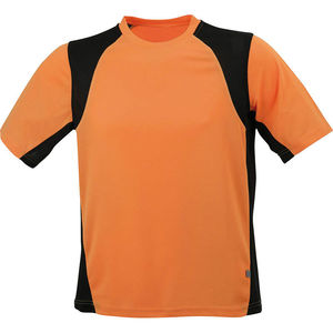 tee shirt marquage entreprise Orange Noir