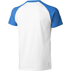 Backspin | Tee Shirt publicitaire pour homme Blanc Bleu ciel 1