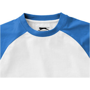 Backspin | Tee Shirt publicitaire pour homme Blanc Bleu ciel 2