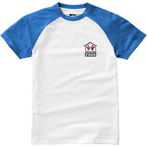 Backspin | Tee Shirt publicitaire pour homme Blanc Bleu ciel 4