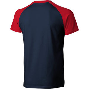 Backspin | Tee Shirt publicitaire pour homme Marine Rouge 1