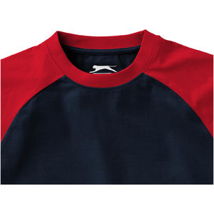 Backspin | Tee Shirt publicitaire pour homme Marine Rouge 2