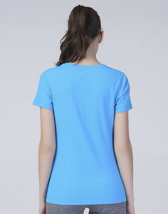 Bunie | Tee Shirt publicitaire pour femme Bleu océan Gris 3
