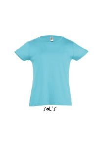 Cherry | Tee Shirt publicitaire pour enfant Bleu Atoll
